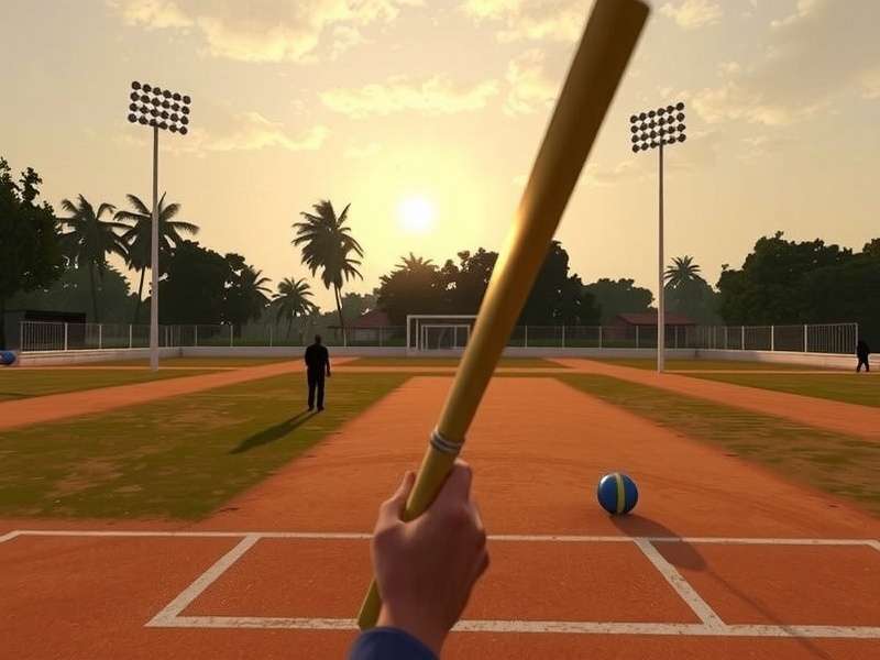 Cricket VR Dominator - Punjab Village Ground Cricket VR Dominator screenshot of a village cricket ground in Punjab