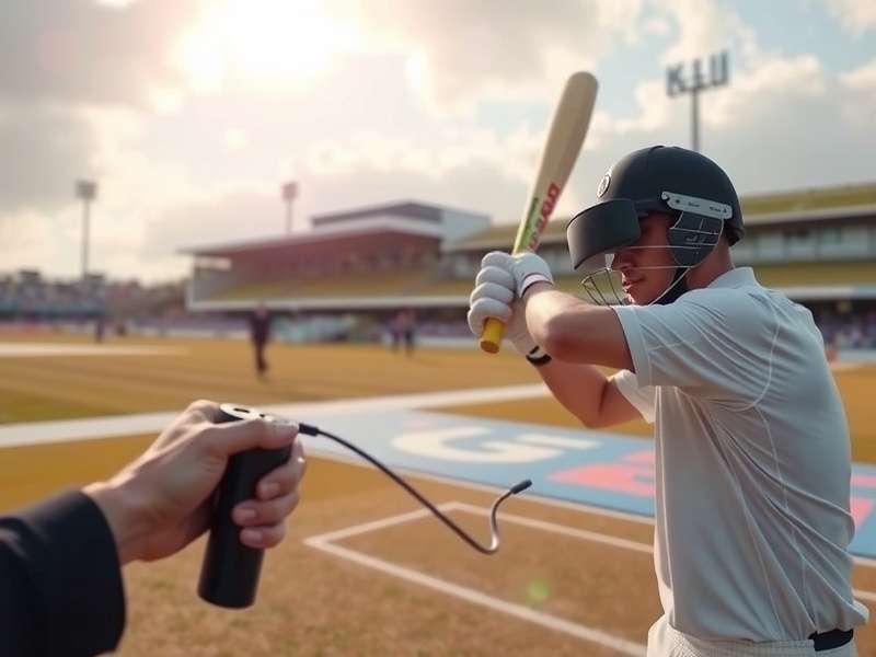 Cricket VR Dominator - Batting Experience Player using VR controller to bat in Cricket VR Dominator